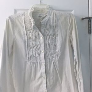 Banana Republic lightly striped gray dress shirt